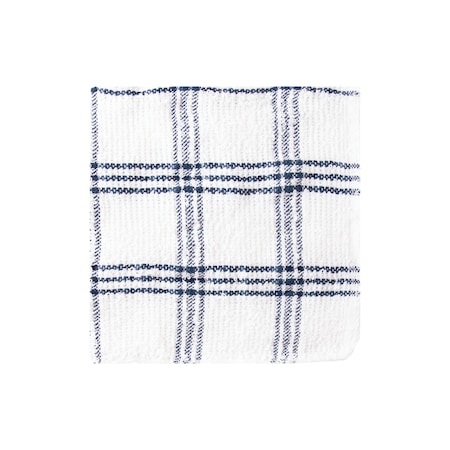 Ritz Value Basics Check Dish Cloth White Ground/British Navy Check, PK12 9628126